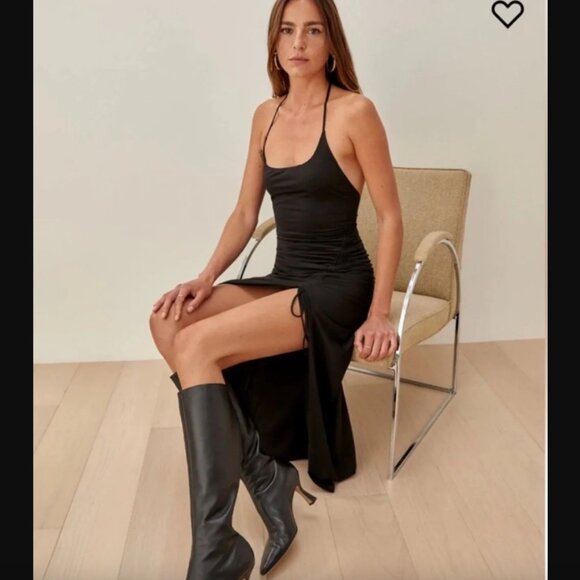 Reformation Maci Knit Dress Black - Size S - Picture 3 of 12